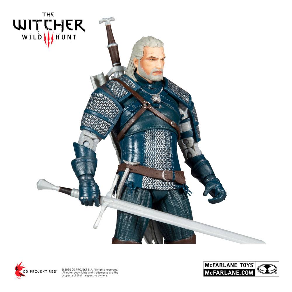 The Witcher Actionfigur Geralt of Rivia (Viper Armor: Teal Dye) 18 cm - Smalltinytoystore
