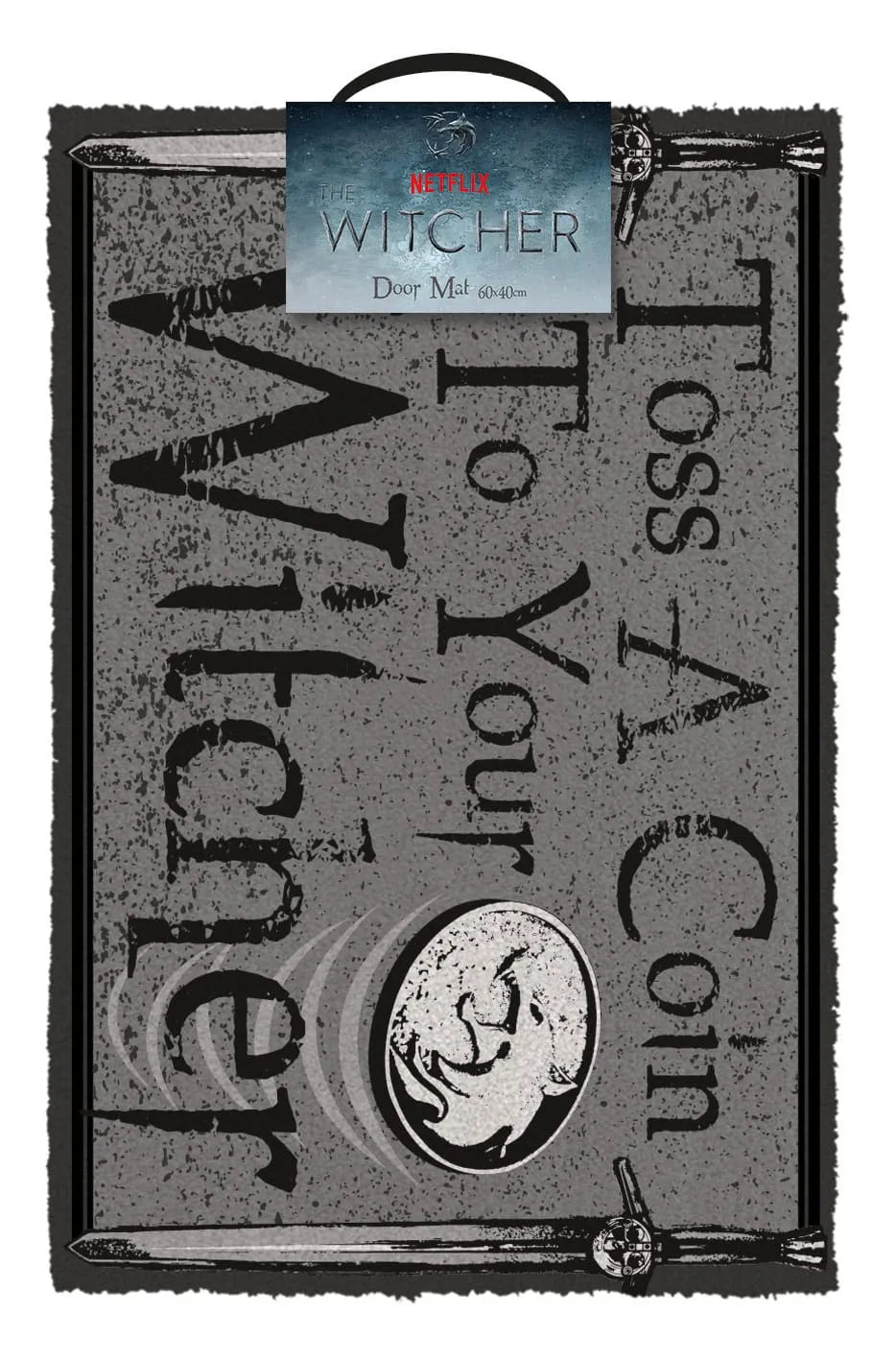 The Witcher Fußmatte Toss a Coin 40 x 60 cm - Smalltinytoystore