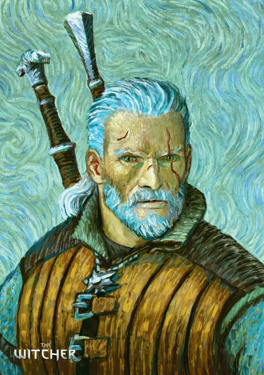 The Witcher III: Wild Hunt Game Art Chronicles Puzzle Geralt inspired by Vincent van Gogh (1000 Teile) - Smalltinytoystore