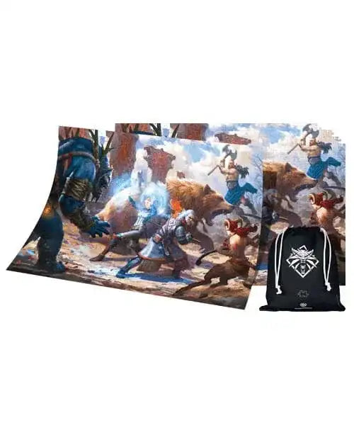 The Witcher III: Wild Hunt Gaming Puzzle Geralt & Triss in Battle (1000 Teile) - Smalltinytoystore
