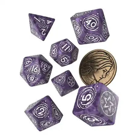 The Witcher Würfel Set Yennefer Lilac and Gooseberries (7) - Smalltinytoystore