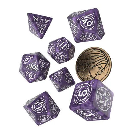 The Witcher Würfel Set Yennefer Lilac and Gooseberries (7) - Smalltinytoystore