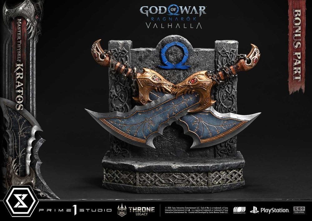 Throne Legacy God of War Series Statue 1/3 Ragnarok Master Thyself Kratos Bonus Version 67 cm