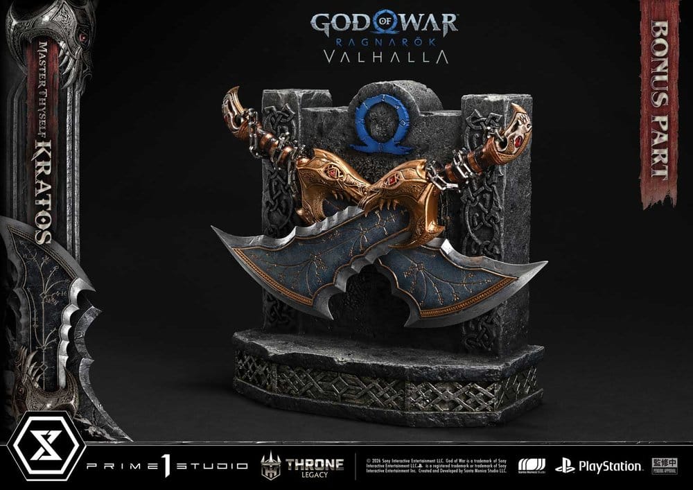 Throne Legacy God of War Series Statue 1/3 Ragnarok Master Thyself Kratos Bonus Version 67 cm