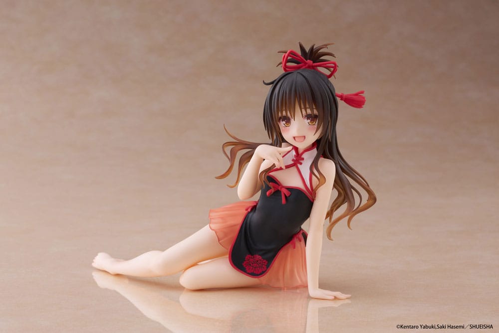 To Love-Ru Darkness PVC Statue Desktop Cute Figure Mikan Yuki Chinese Dress Ver. 13 cm - Smalltinytoystore