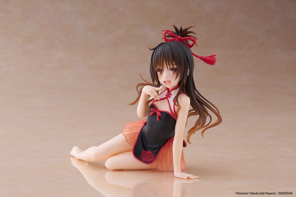 To Love-Ru Darkness PVC Statue Desktop Cute Figure Mikan Yuki Chinese Dress Ver. 13 cm - Smalltinytoystore