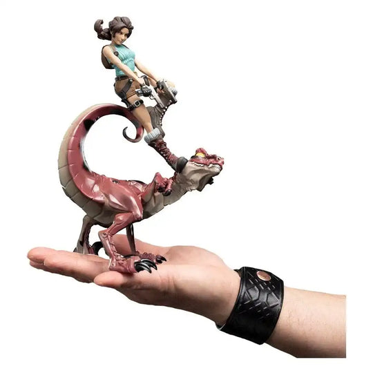 Tomb Raider Mini Epics Vinyl Figur Lara Croft & Raptor 24 cm - Smalltinytoystore