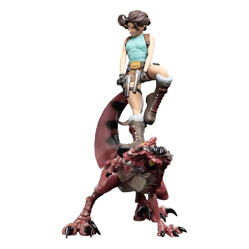 Tomb Raider Mini Epics Vinyl Figur Lara Croft & Raptor 24 cm - Smalltinytoystore