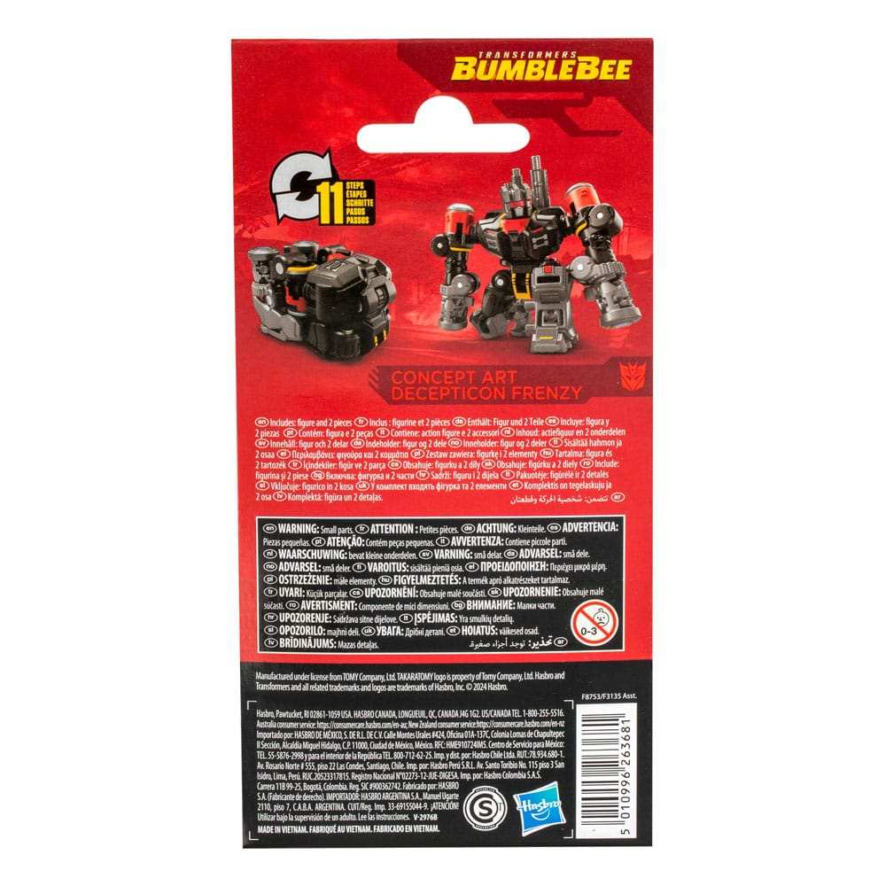 Transformers Bumblebee Studio Series Core Class Actionfigur Concept Art Decepticon Frenzy 9 cm - Smalltinytoystore