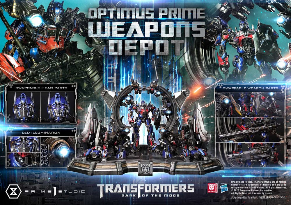 Transformers: Dark of the Moon (Film) Museum Masterline Statue Optimus Prime Weapons Depot 127 cm - Smalltinytoystore