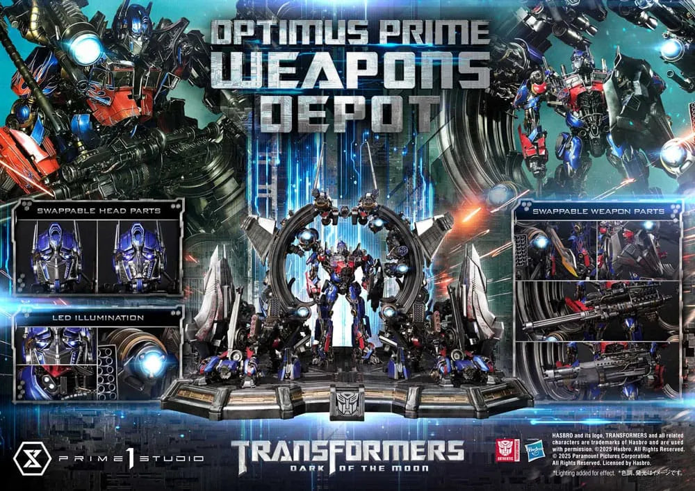 Transformers: Dark of the Moon (Film) Museum Masterline Statue Optimus Prime Weapons Depot 127 cm - Smalltinytoystore