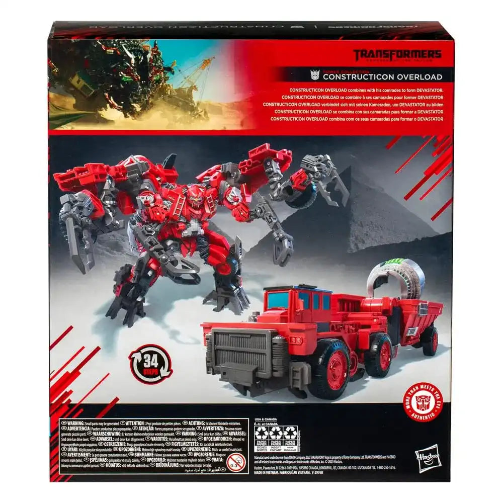 Transformers - Die Rache Studio Series Leader Class Actionfigur Power Collection Constructicon Overload 22 cm - Smalltinytoystore