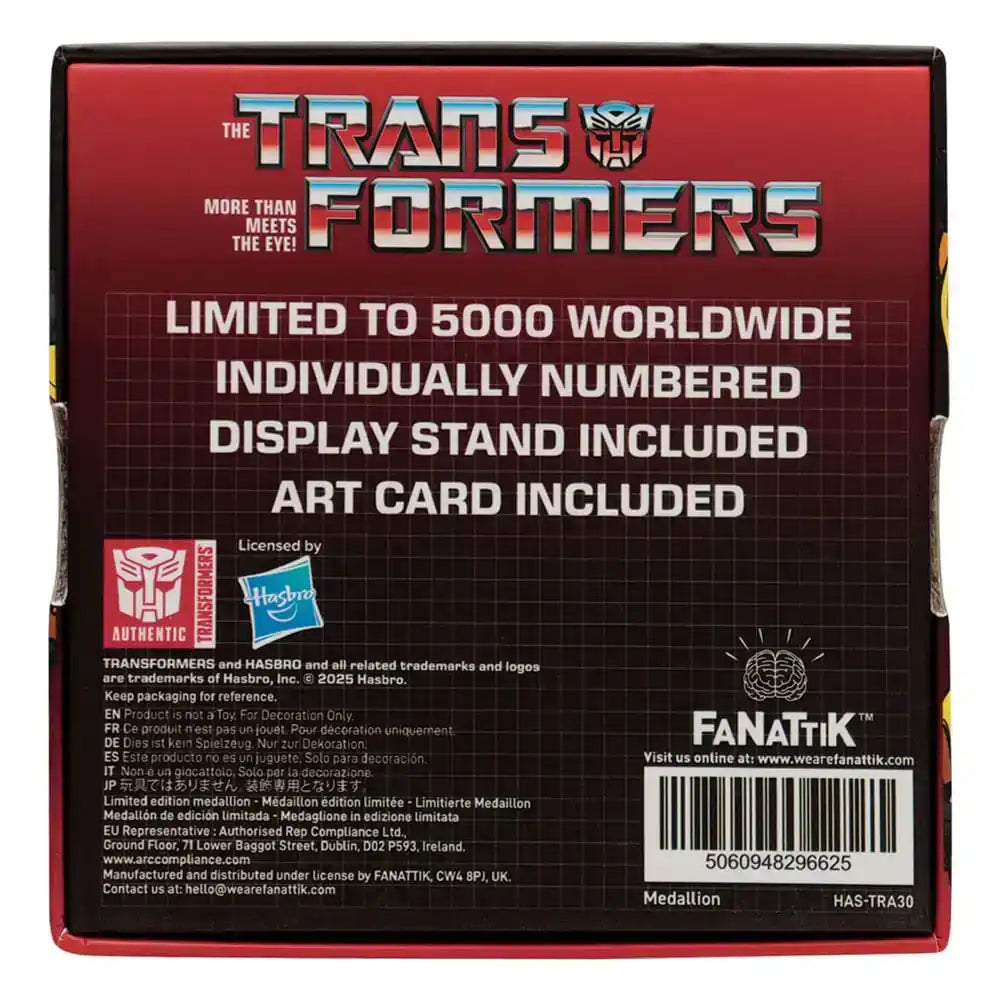 Transformers Generation 1 Medaille Bumblebee Limited Edition - Smalltinytoystore