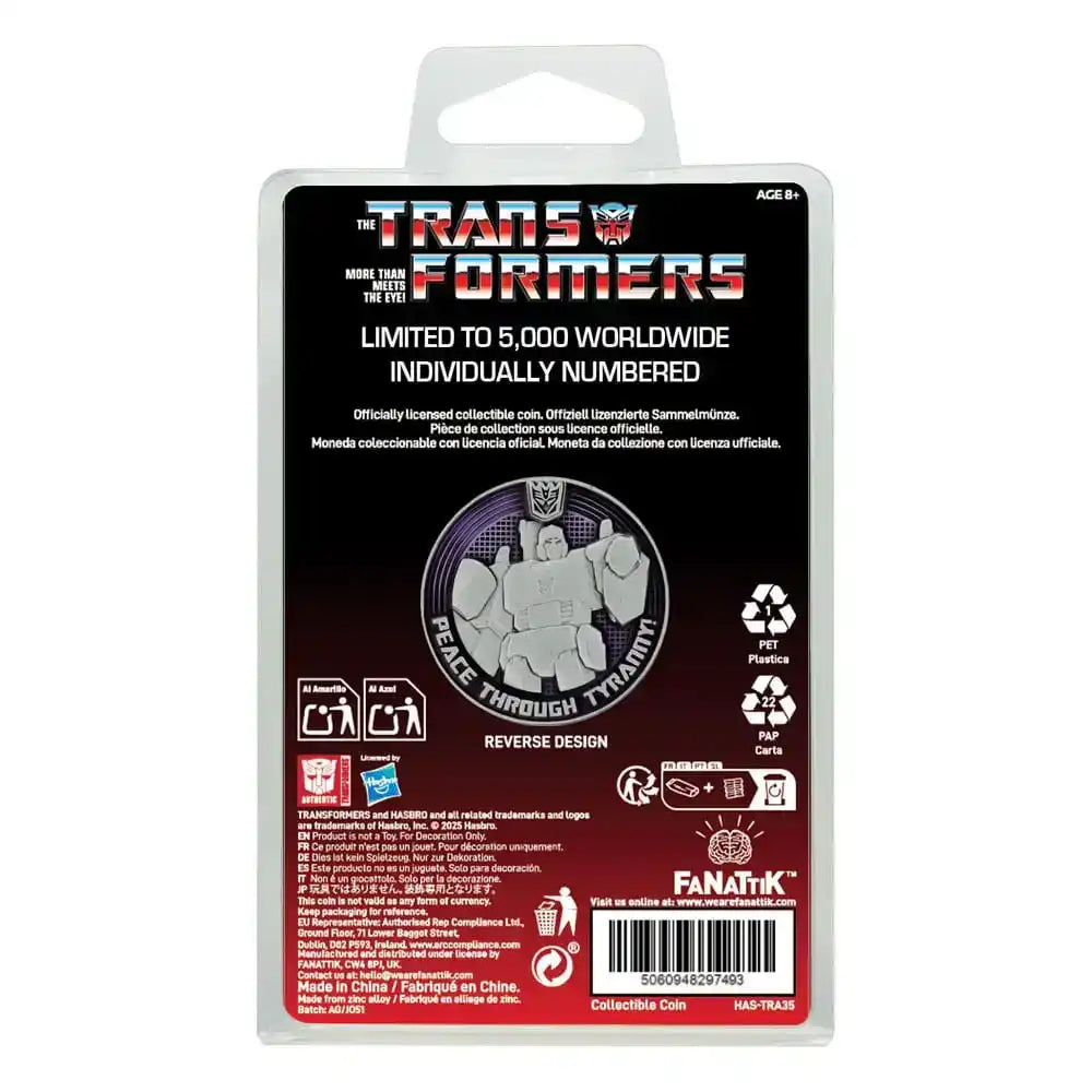 Transformers Generation 1 Sammelmünze G1 Autobots vs Decepticons Limited Edition 4 cm - Smalltinytoystore