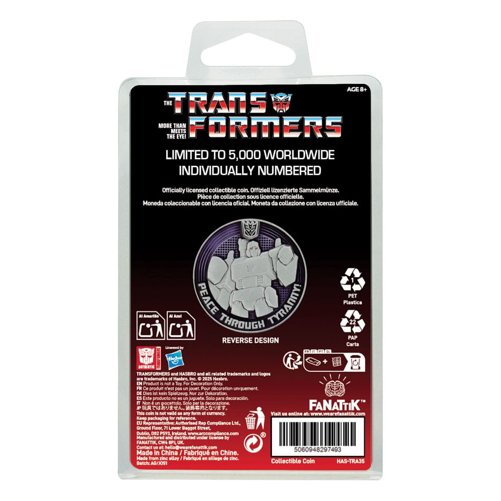 Transformers Generation 1 Sammelmünze G1 Autobots vs Decepticons Limited Edition 4 cm - Smalltinytoystore