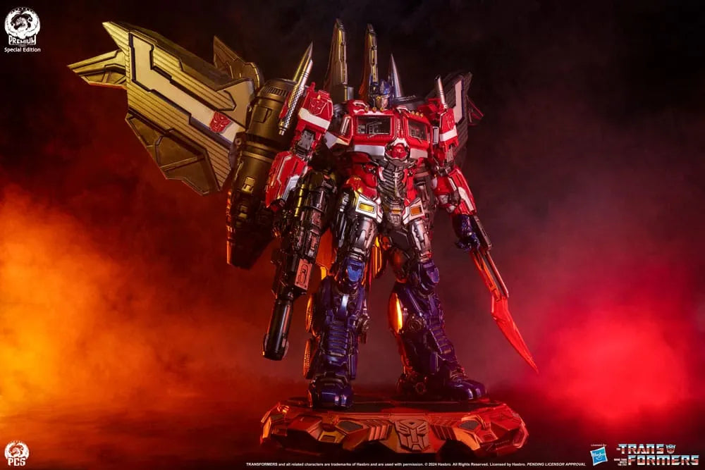 Transformers Museum Scale Statue Optimus Prime Jet Convoy Edition 87 cm - Smalltinytoystore