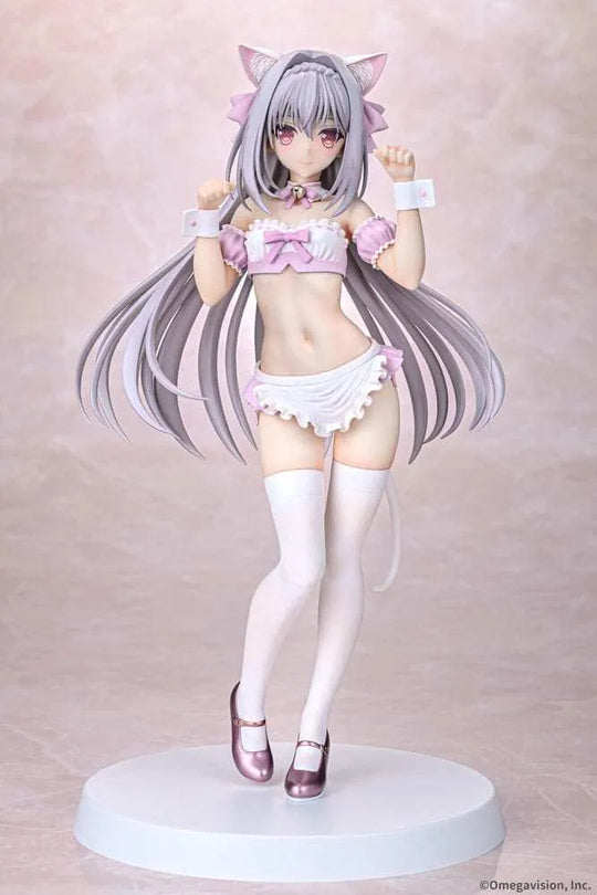 Tsuki ni Yorisou Otome no Sahou PVC Statue 1/6 Luna Sakurakouji Cat Maid Sakura Color Ver. 26 cm - Smalltinytoystore