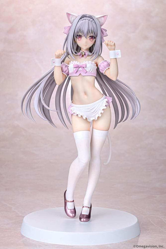 Tsuki ni Yorisou Otome no Sahou PVC Statue 1/6 Luna Sakurakouji Cat Maid Sakura Color Ver. 26 cm - Smalltinytoystore