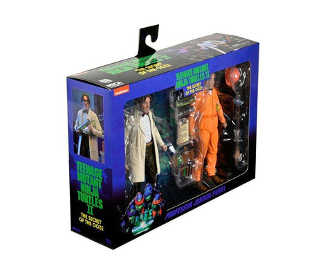 Turtles II - Das Geheimnis des Ooze Actionfiguren 2-Pack Lab Coat Professor Perry and Hazmat Suit Professor Perry 18 cm - Smalltinytoystore