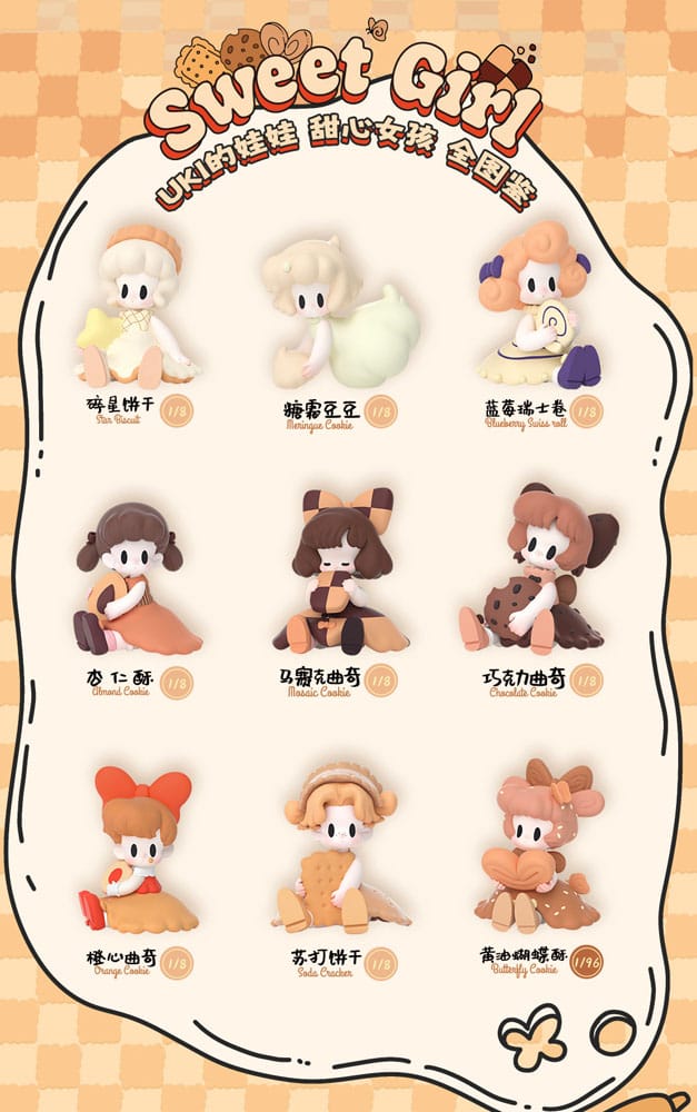 Uki Blind Box Figuren Sortiment Doll Sweet Girl 9 cm (8) - Smalltinytoystore