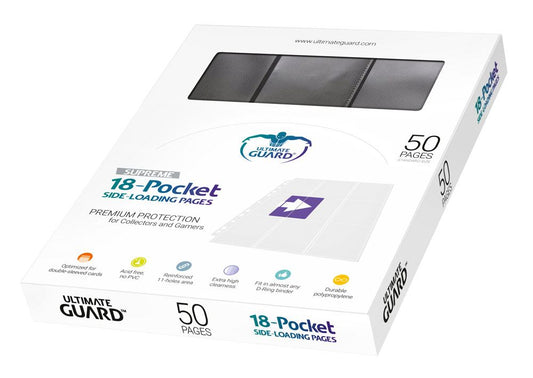 Ultimate Guard 18-Pocket Pages Side-Loading Schwarz (50) - Smalltinytoystore
