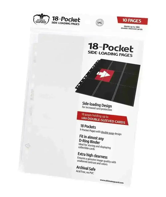 Ultimate Guard 18-Pocket Pages Side-Loading Weiß (10) - Smalltinytoystore