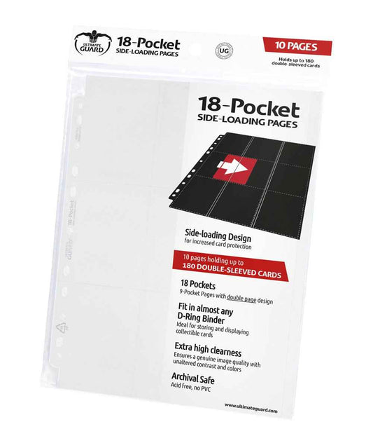 Ultimate Guard 18-Pocket Pages Side-Loading Weiß (10) - Smalltinytoystore