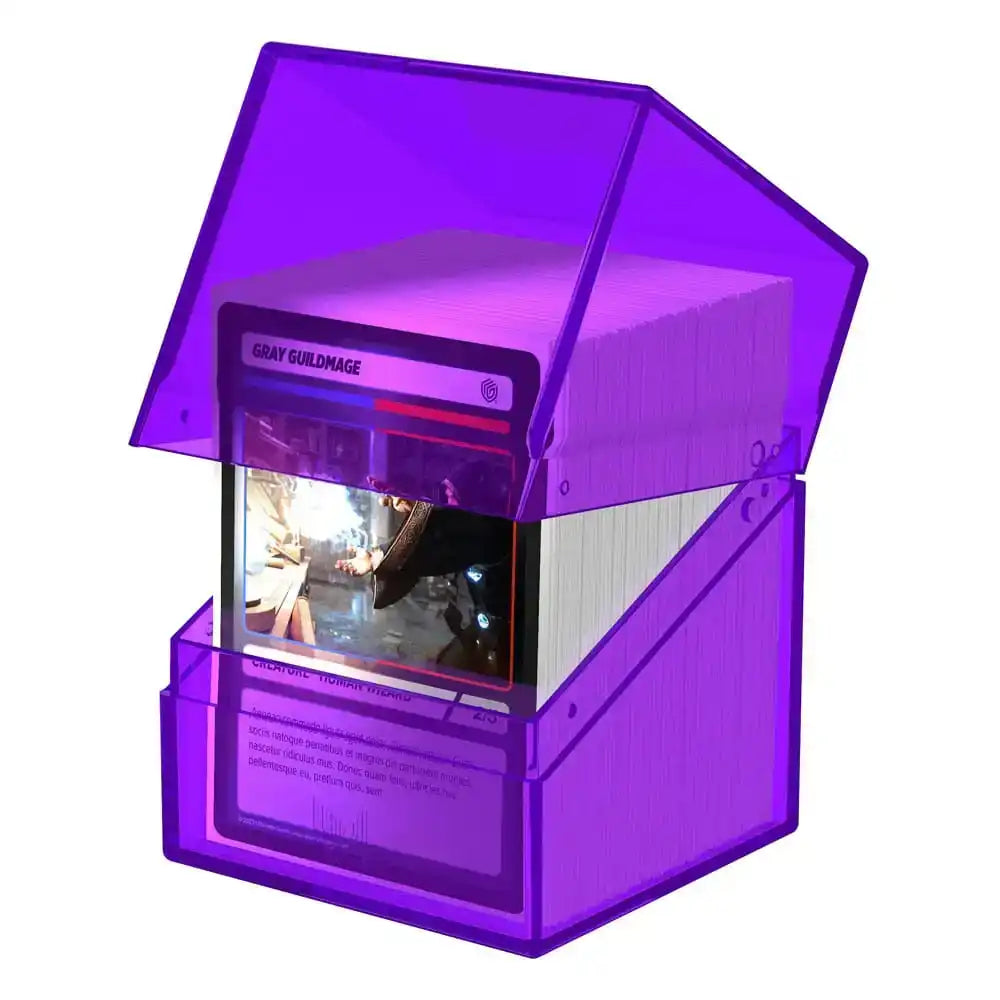 Ultimate Guard Boulder 100+ Clear - Amethyst - Smalltinytoystore