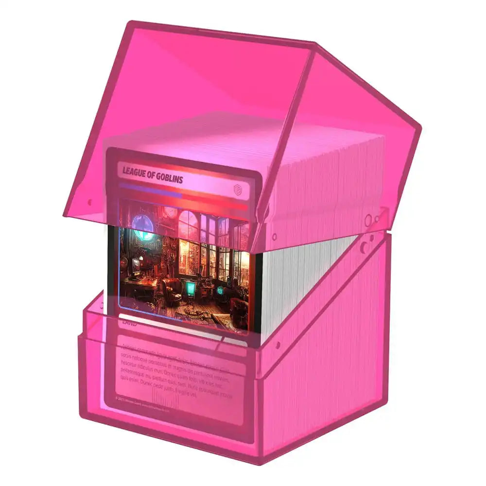 Ultimate Guard Boulder 100+ Clear - Rhodonite - Smalltinytoystore