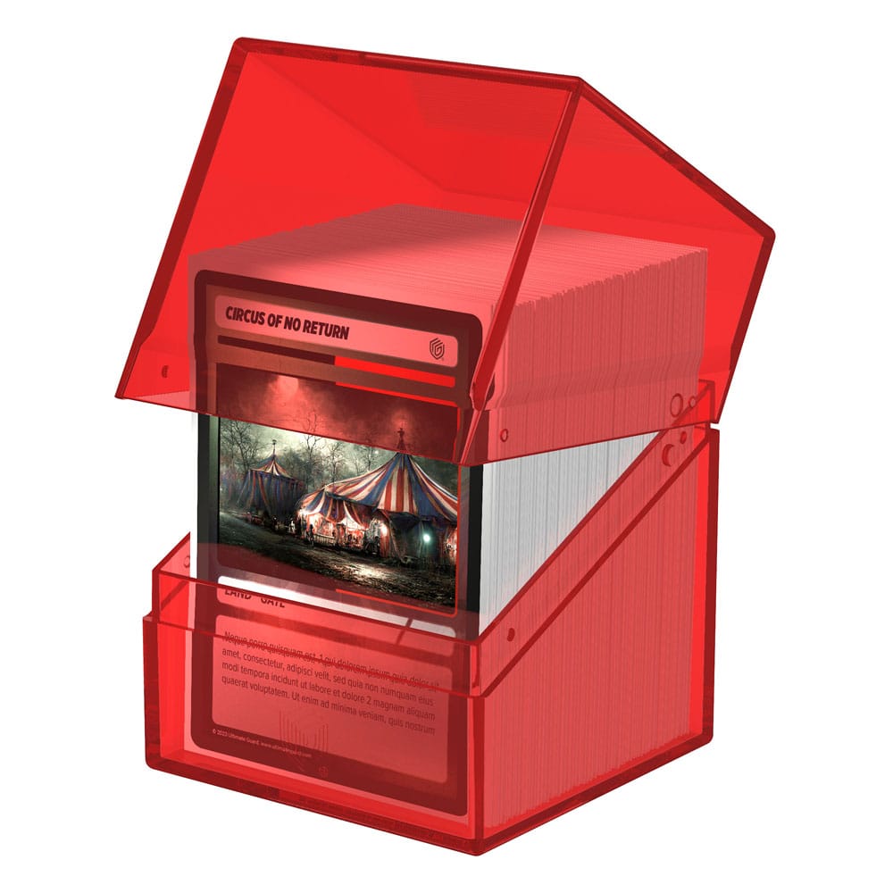 Ultimate Guard Boulder 100+ Clear - Ruby - Smalltinytoystore