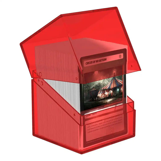 Ultimate Guard Boulder 100+ Clear - Ruby - Smalltinytoystore