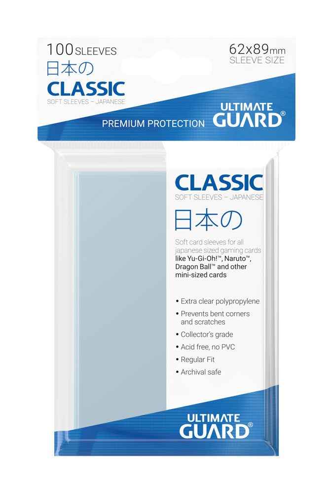 Ultimate Guard Classic Soft Sleeves Japanische Größe Transparent (100) - Smalltinytoystore