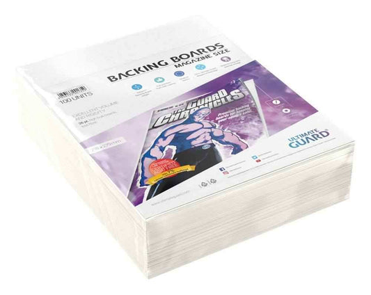 Ultimate Guard Comic Backing Boards Magazine Size (100) - Smalltinytoystore