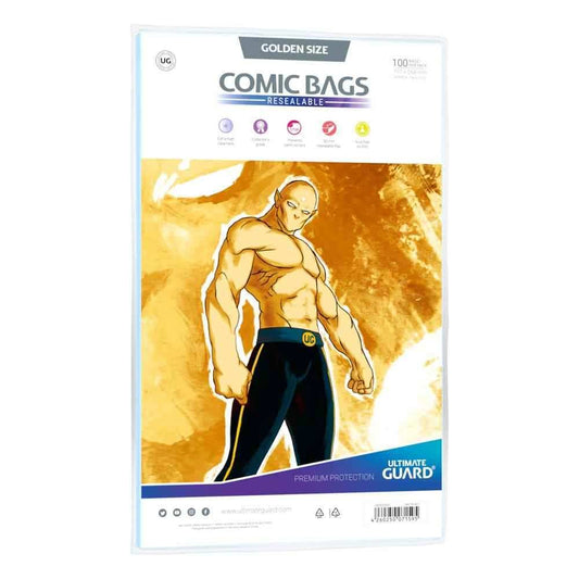 Ultimate Guard Comic Bags wiederverschließbar Golden Size (100) - Smalltinytoystore