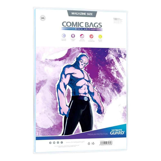 Ultimate Guard Comic Bags wiederverschließbar Magazine Size (100) - Smalltinytoystore