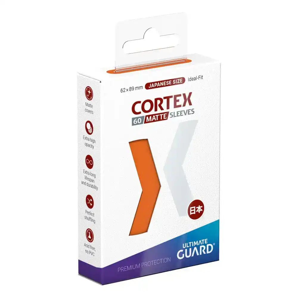 Ultimate Guard Cortex Sleeves Japanese Size Matte Orange (60) - Smalltinytoystore
