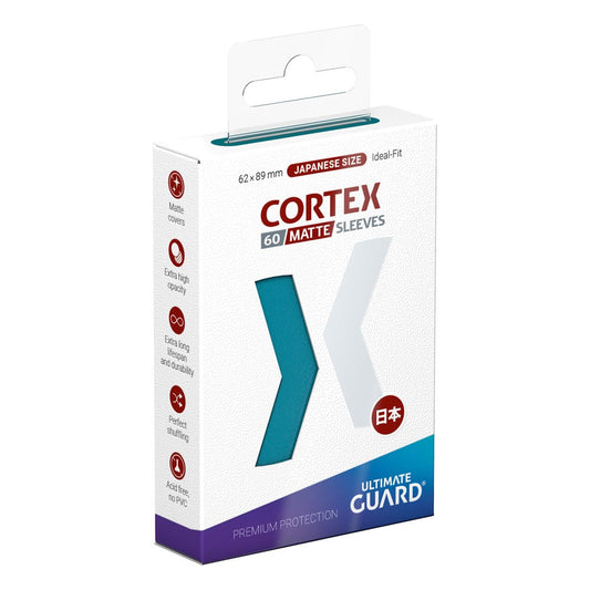 Ultimate Guard Cortex Sleeves Japanese Size Matte Petrol (60) - Smalltinytoystore