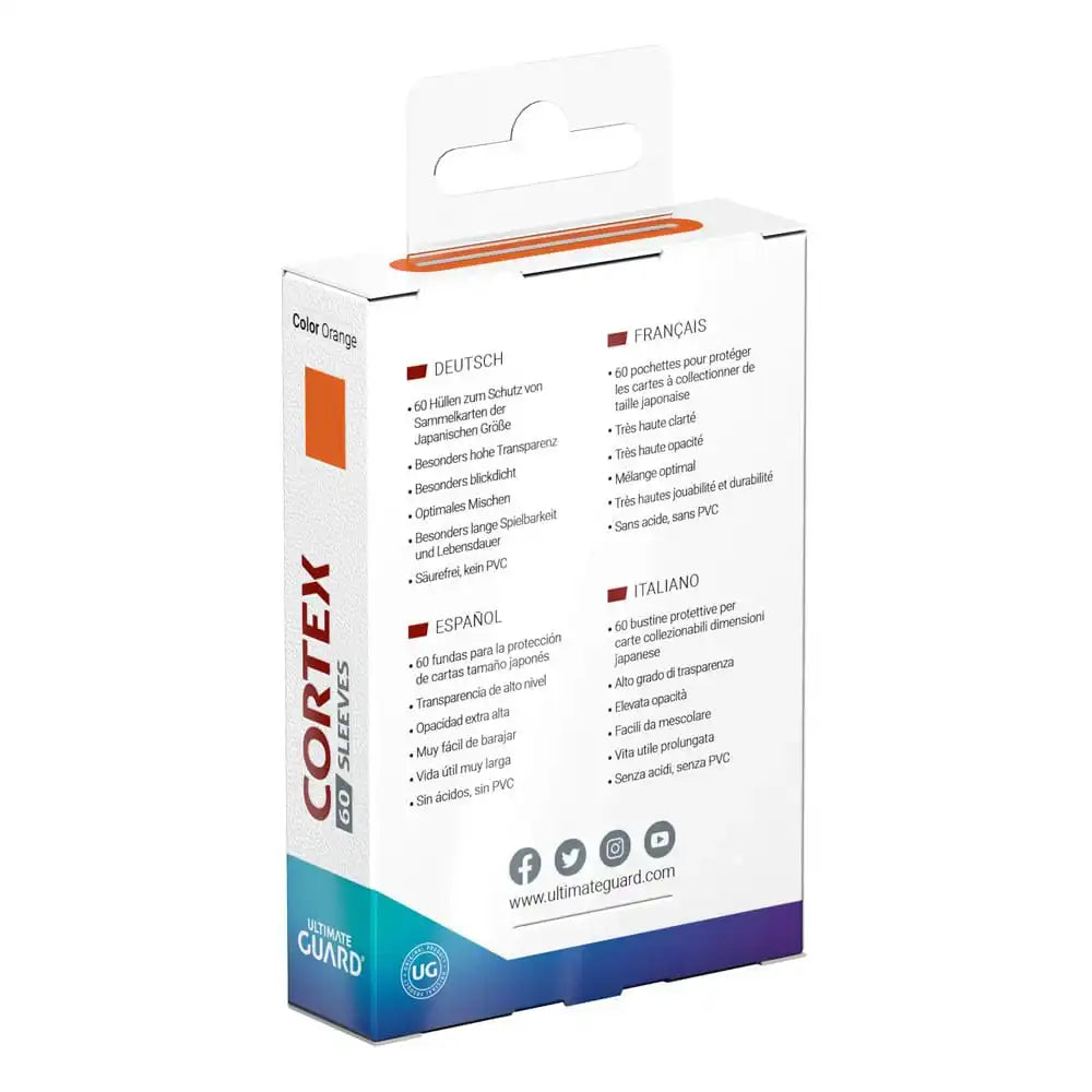 Ultimate Guard Cortex Sleeves Japanese Size Orange (60) - Smalltinytoystore