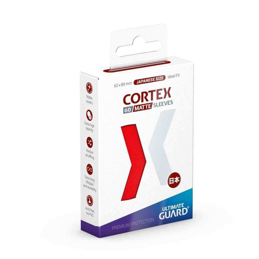 Ultimate Guard Cortex Sleeves Japanische Größe Matt-Rot (60) - Smalltinytoystore
