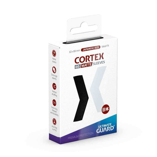 Ultimate Guard Cortex Sleeves Japanische Größe Matt-Schwarz (60) - Smalltinytoystore