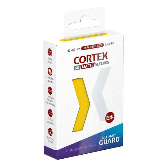 Ultimate Guard Cortex Sleeves Japanische Größe Matte Yellow (60) - Smalltinytoystore