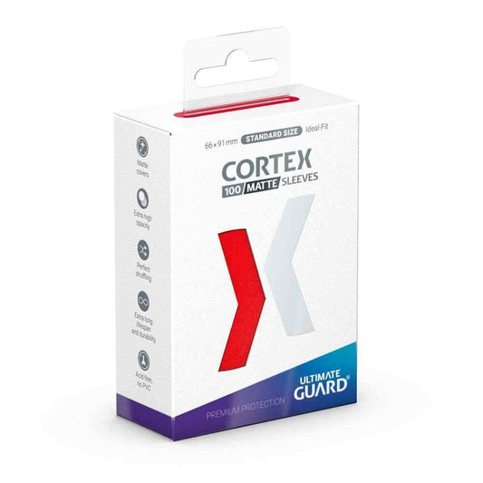 Ultimate Guard Cortex Sleeves Standardgröße Matt-Rot (100) - Smalltinytoystore