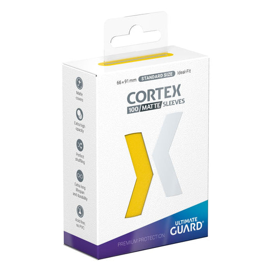 Ultimate Guard Cortex Sleeves Standardgröße Matte Yellow (100) - Smalltinytoystore