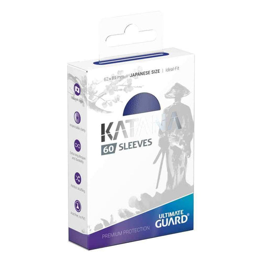 Ultimate Guard Katana Sleeves Japanische Größe Blau (60) - Smalltinytoystore