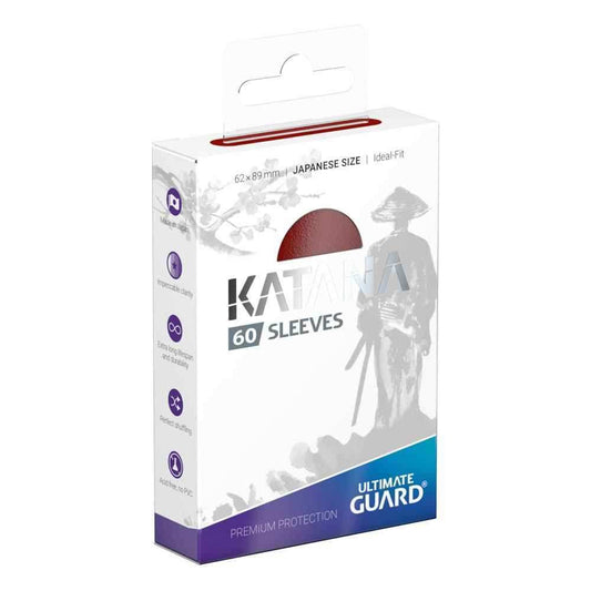 Ultimate Guard Katana Sleeves Japanische Größe Rot (60) - Smalltinytoystore