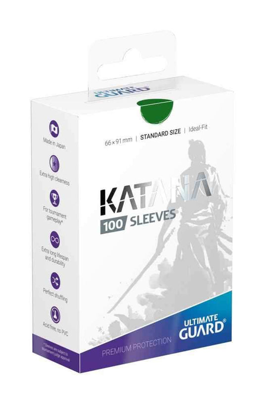 Ultimate Guard Katana Sleeves Standardgröße Grün (100) - Smalltinytoystore