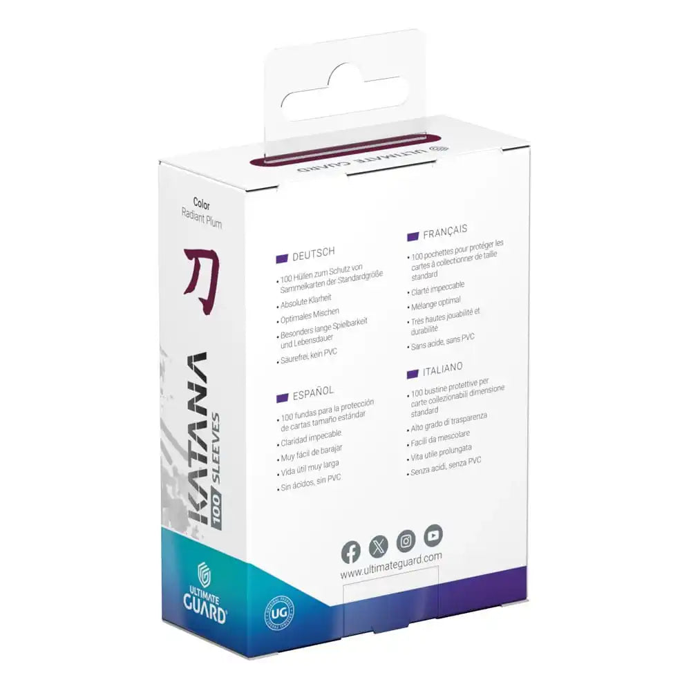 Ultimate Guard Katana Sleeves Standardgröße Radiant Plum (100) - Smalltinytoystore