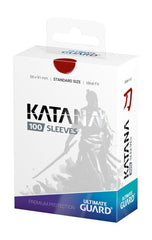 Ultimate Guard Katana Sleeves Standardgröße Rot (100) - Smalltinytoystore