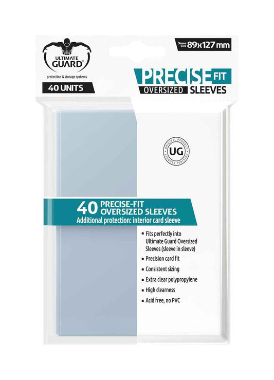 Ultimate Guard Precise-Fit Sleeves Oversized Transparent (40) - Smalltinytoystore