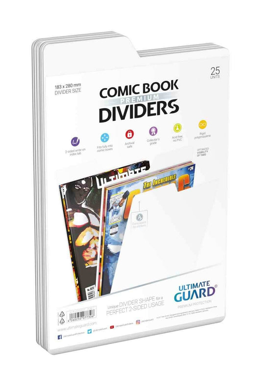 Ultimate Guard Premium Comic Book Dividers Weiß (25) - Smalltinytoystore